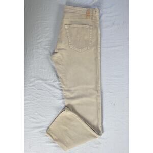 AG The Protégé USA Made Straight Leg Stretch Sateen Jeans. Beige, Men's 34X32.